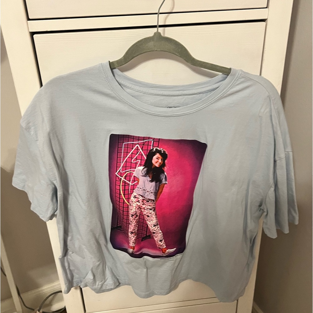 Vintage Oversized cropped Kelly Kapowski Saved By The Bell tshirt